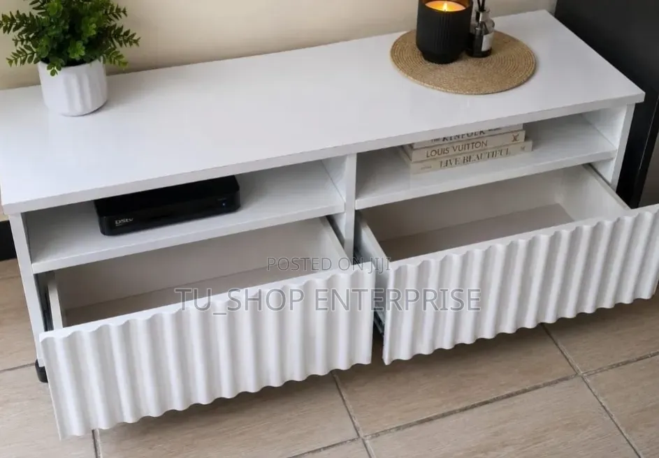 Imported Executive TV Stand With Shelves and Cabinet at 