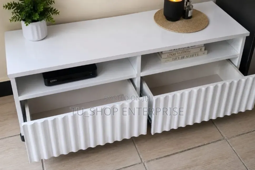 Imported Executive TV Stand With Shelves and Cabinet at 