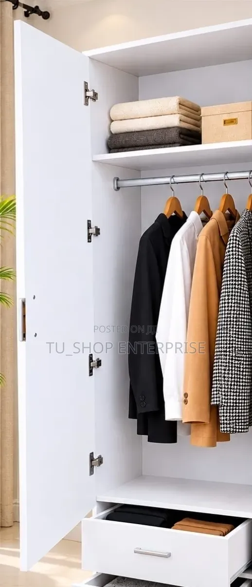 Imported Modern Executive Wooden Wardrobe With Hanger and Drawer at 