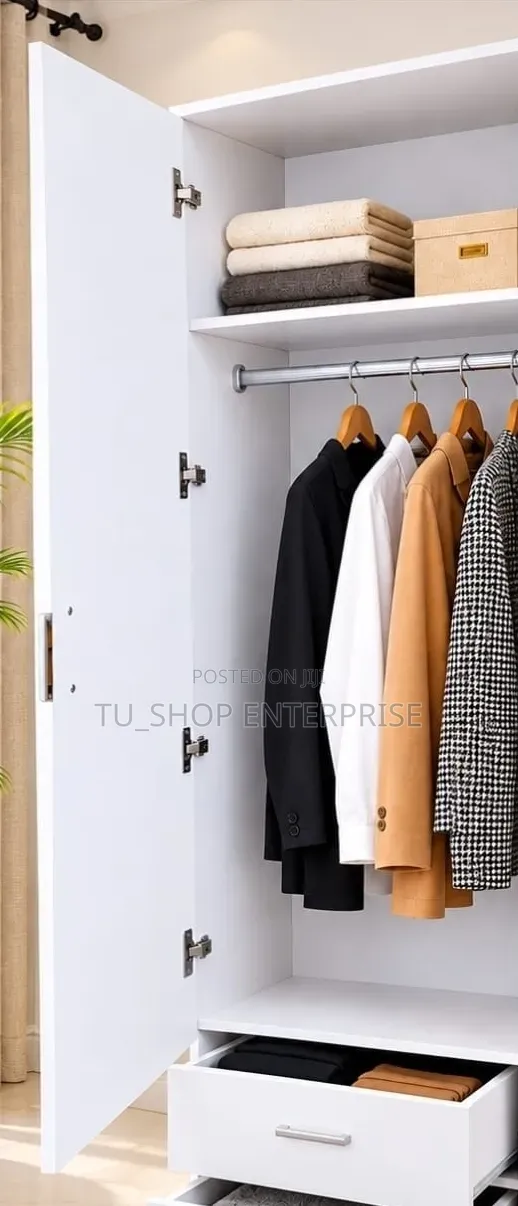 Imported Modern Executive Wooden Wardrobe With Hanger and Drawer at 