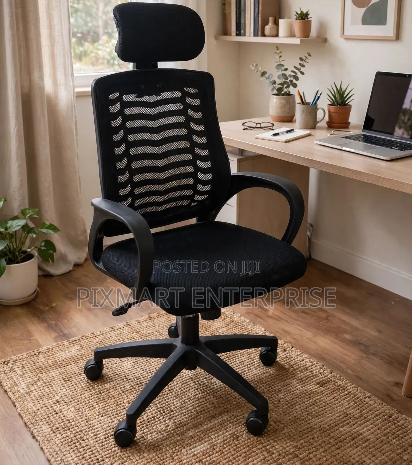 Executive Office Chair With Headrest and Back Support