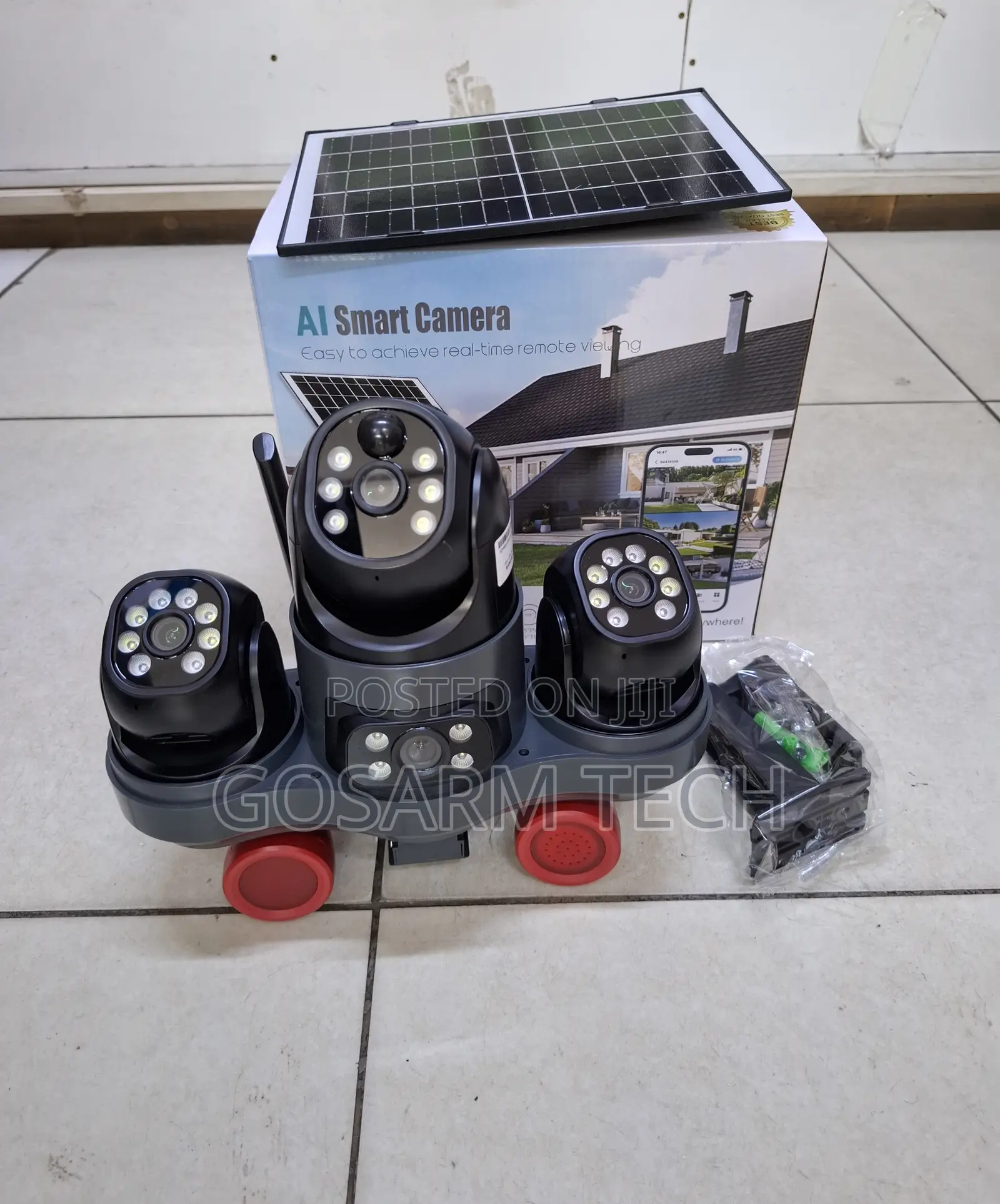 V380 4G Triple Lens Camera for Warehouse and Construction Site Securit