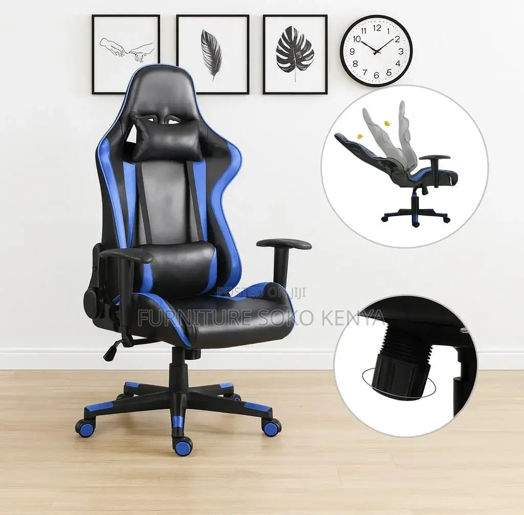 Gaming Chair : Modern Recliner PU Leather Gaming Chair