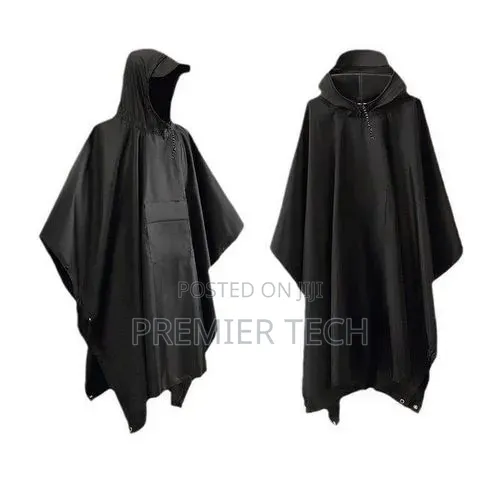 Unisex Adult Rain Poncho With Cap