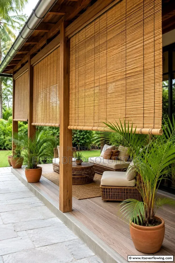 Bamboo Blinds for Elegant Bedroom Windows