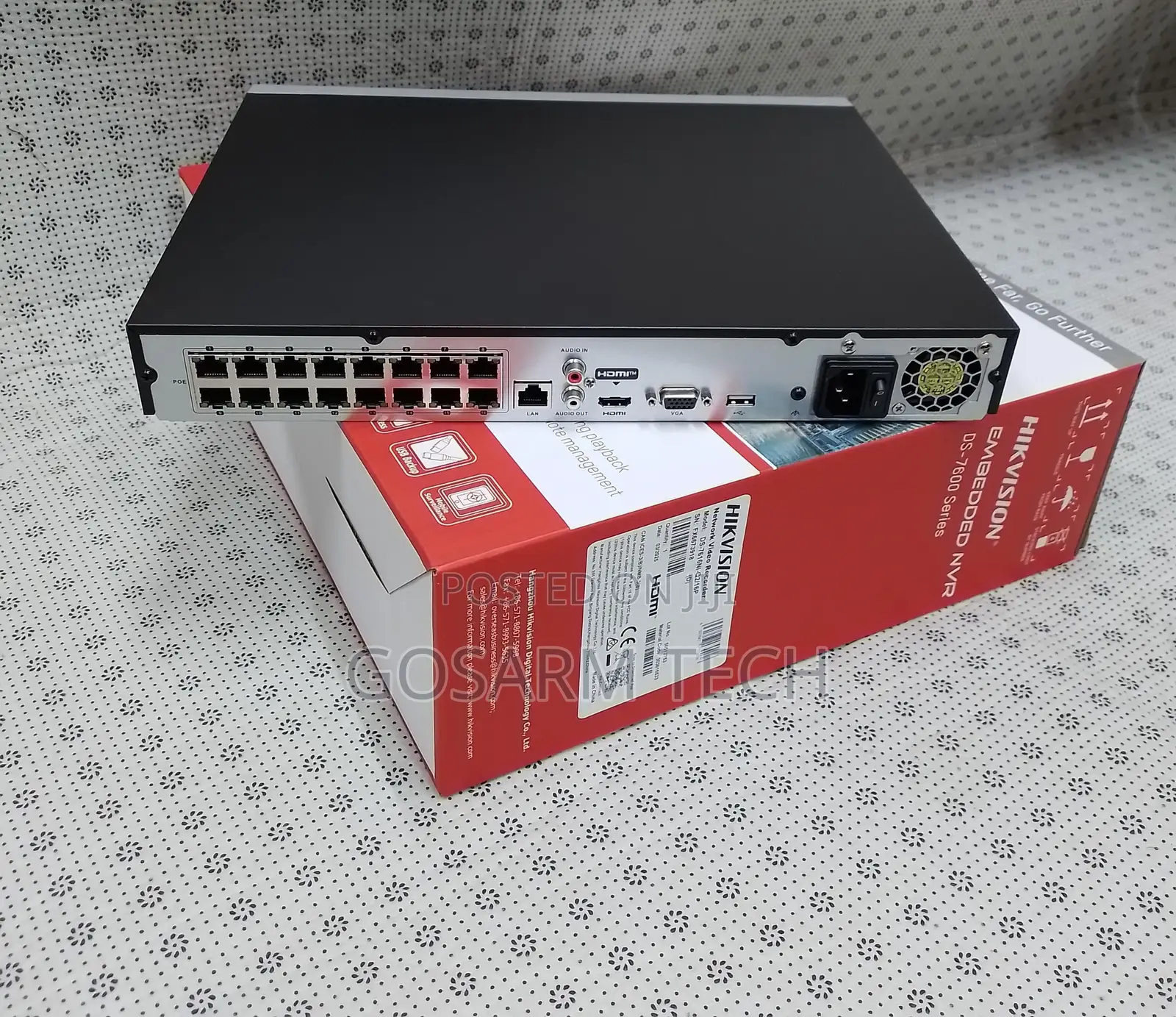 Hikvision 16-Channel CCTV NVR Recorder With 16 PoE Ports for Office,