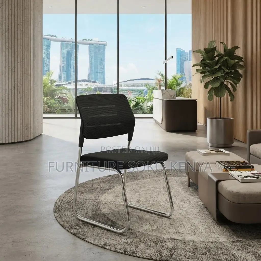Medium Backrest Armless Fabricated Office Visitors Chair