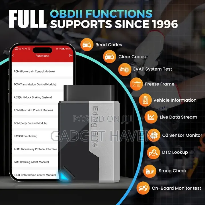 Kingbolen Automotive Diagnostic Scanner for Vehicle Fault Detection