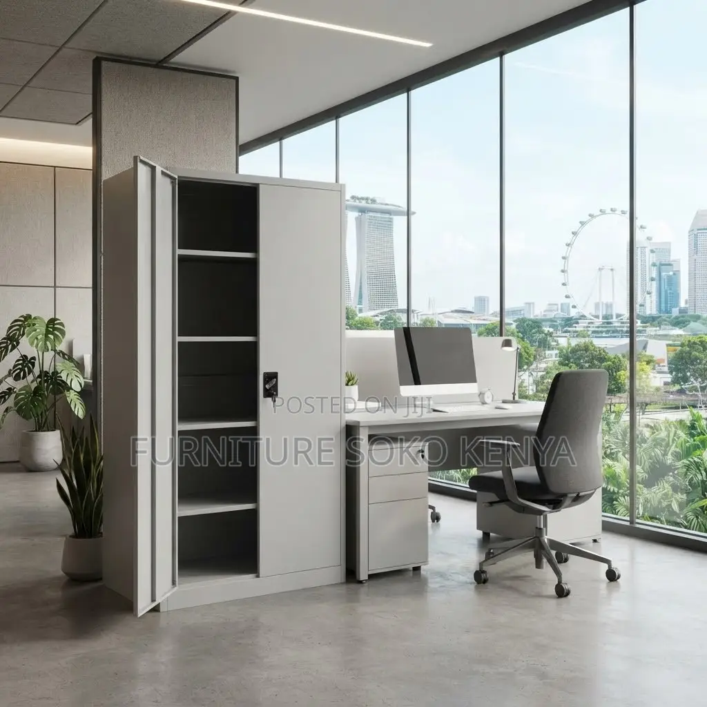 Office Cabinet | 2-Door | White Full Metal Storage Office Cabinet