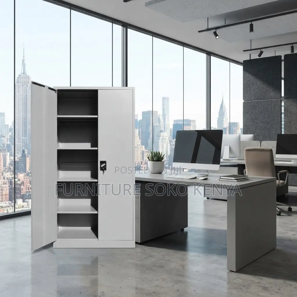 Office Cabinet | 2-Door | White Full Metal Storage Office Cabinet