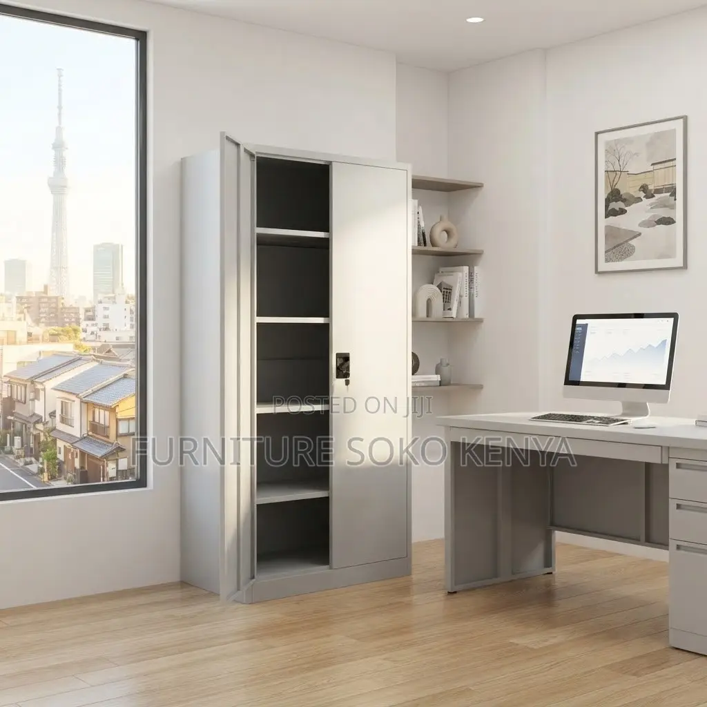 Office Cabinet | 2-Door | White Full Metal Storage Office Cabinet