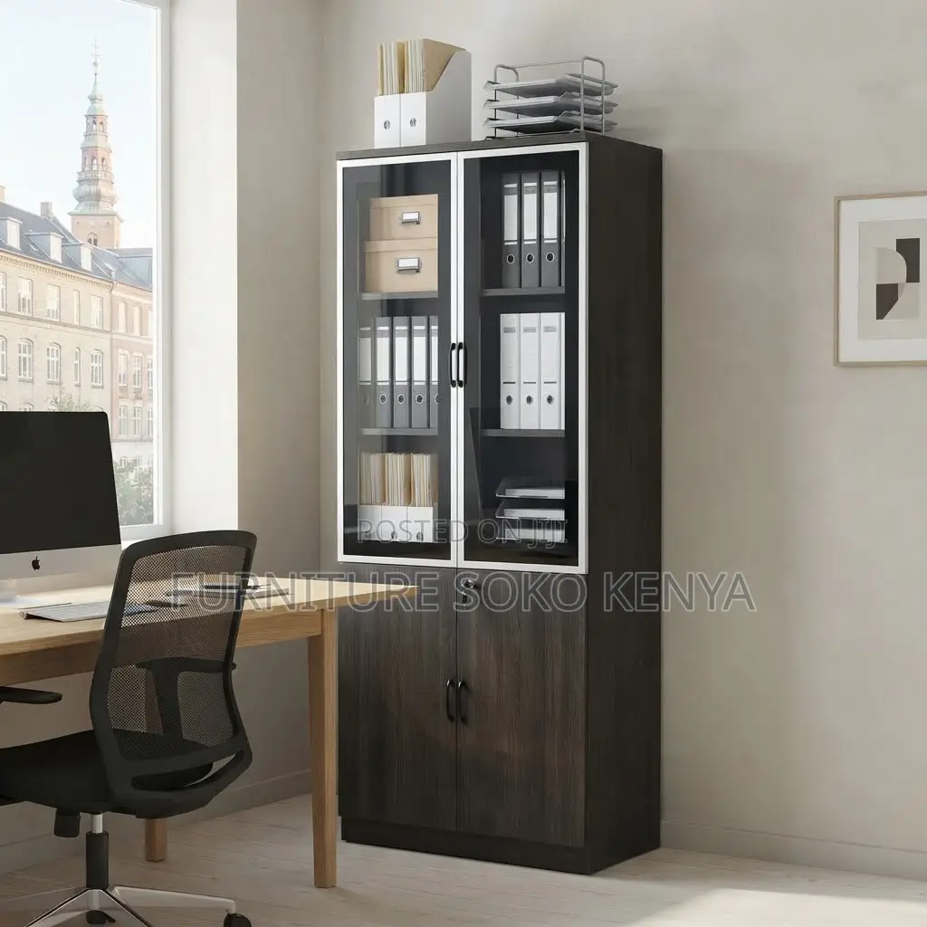 Office Cabinet | 2-Door Wooden Imported File Cabinet