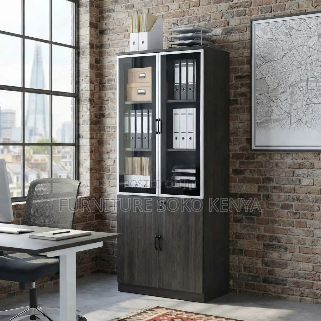 Office Cabinet | 2-Door Wooden Imported File Cabinet