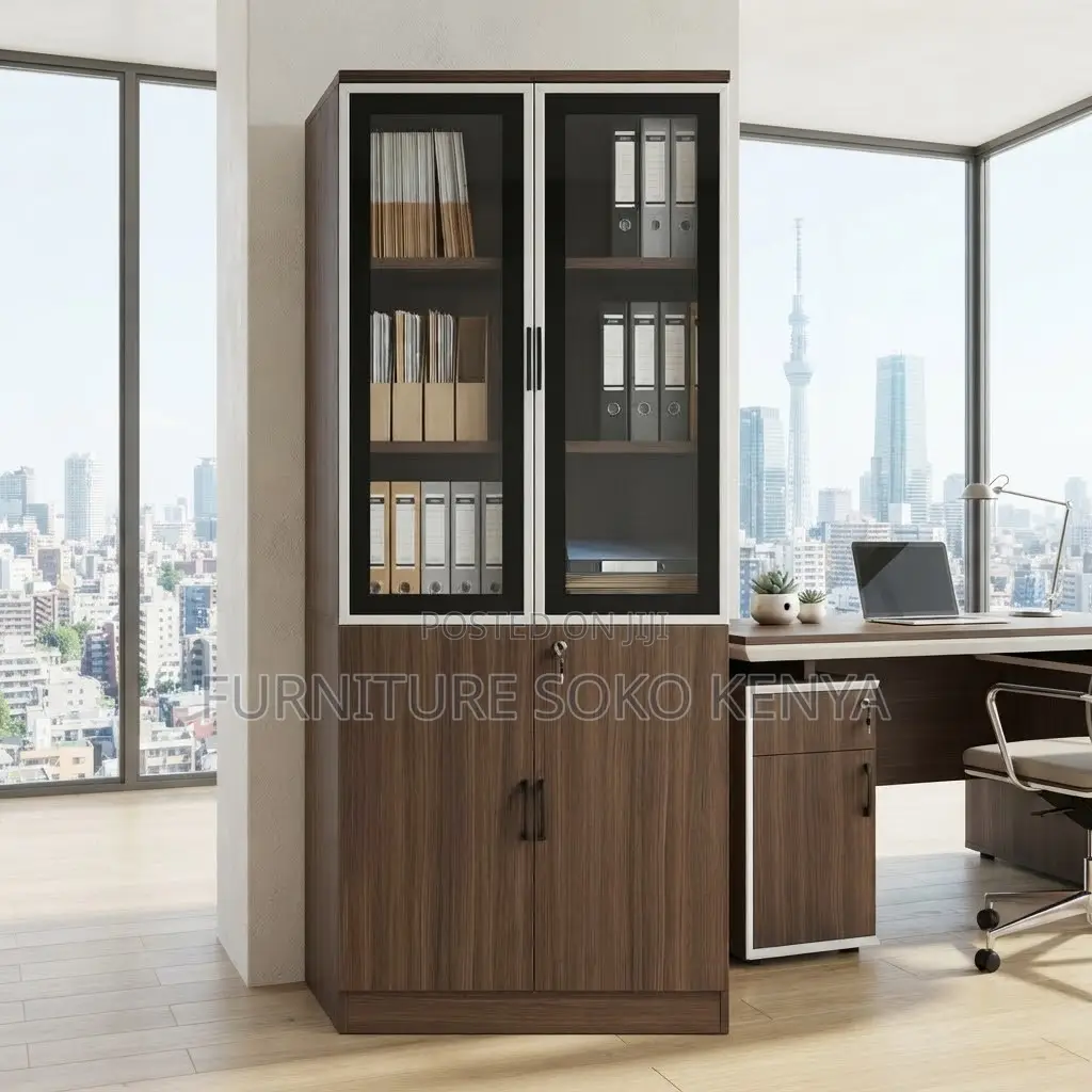 Office Cabinet | 2-Door Wooden Imported File Cabinet