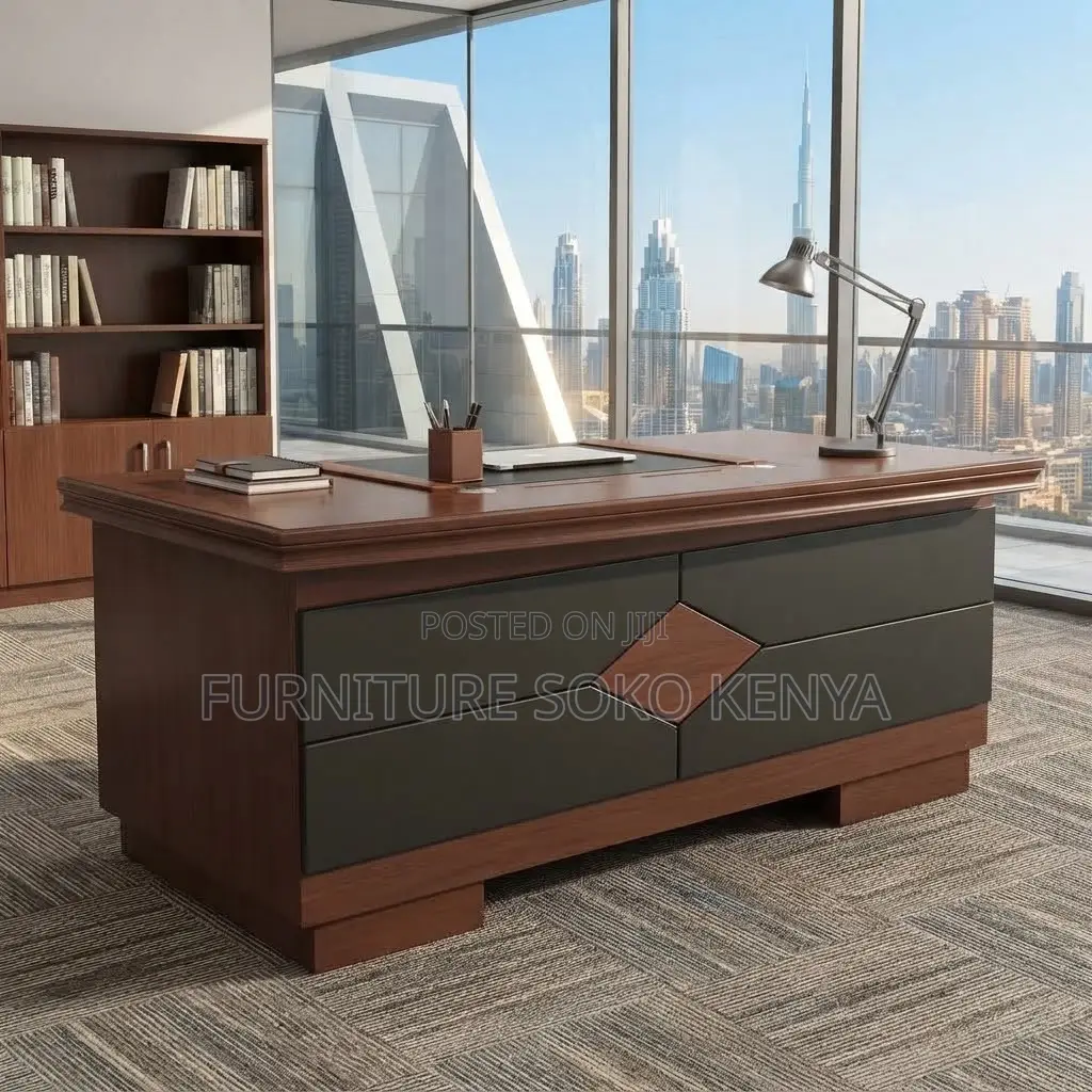 Office Desks; Mahogany | 1200mm | Executive Drawered Home Office Desk