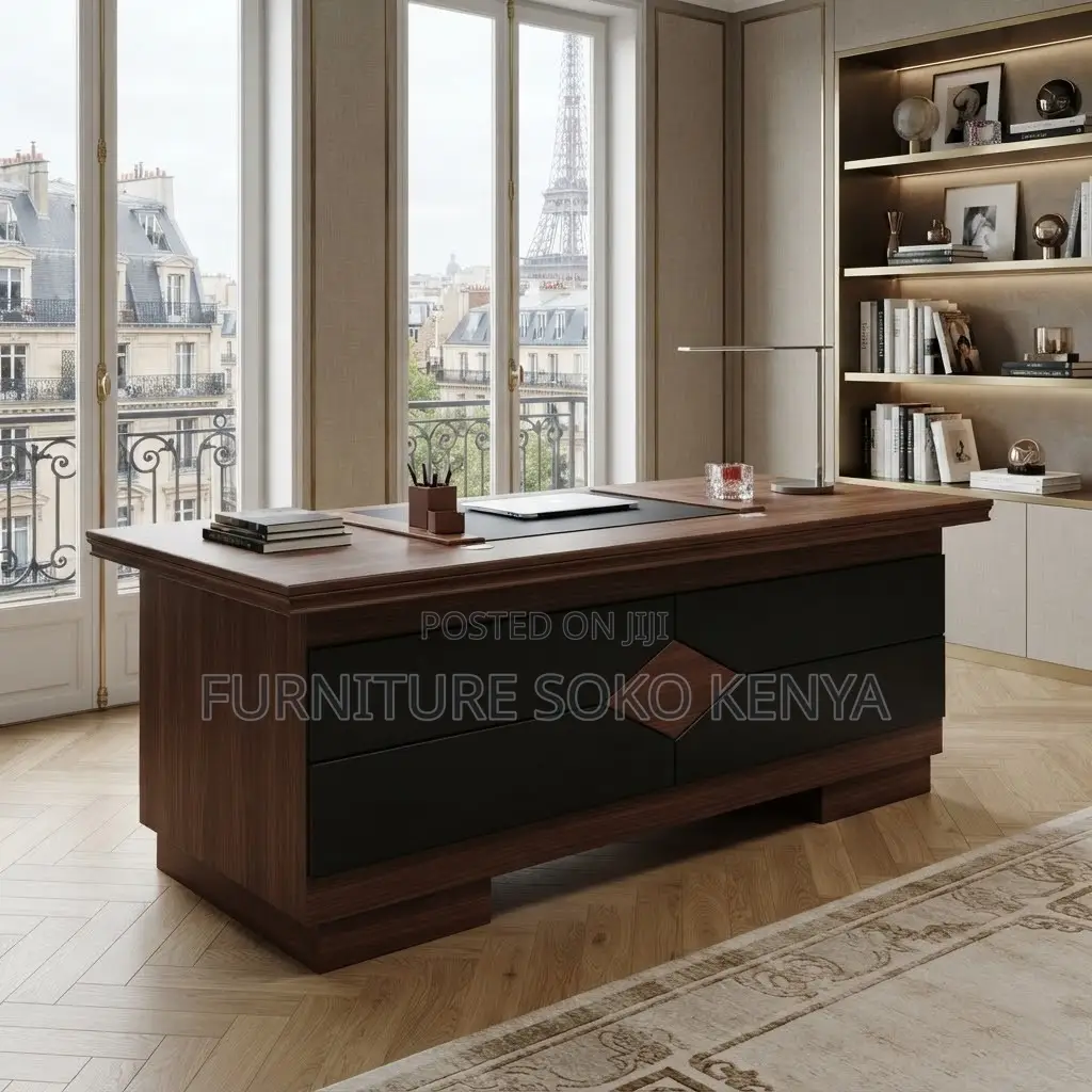Office Desks; Mahogany | 1200mm | Executive Drawered Home Office Desk