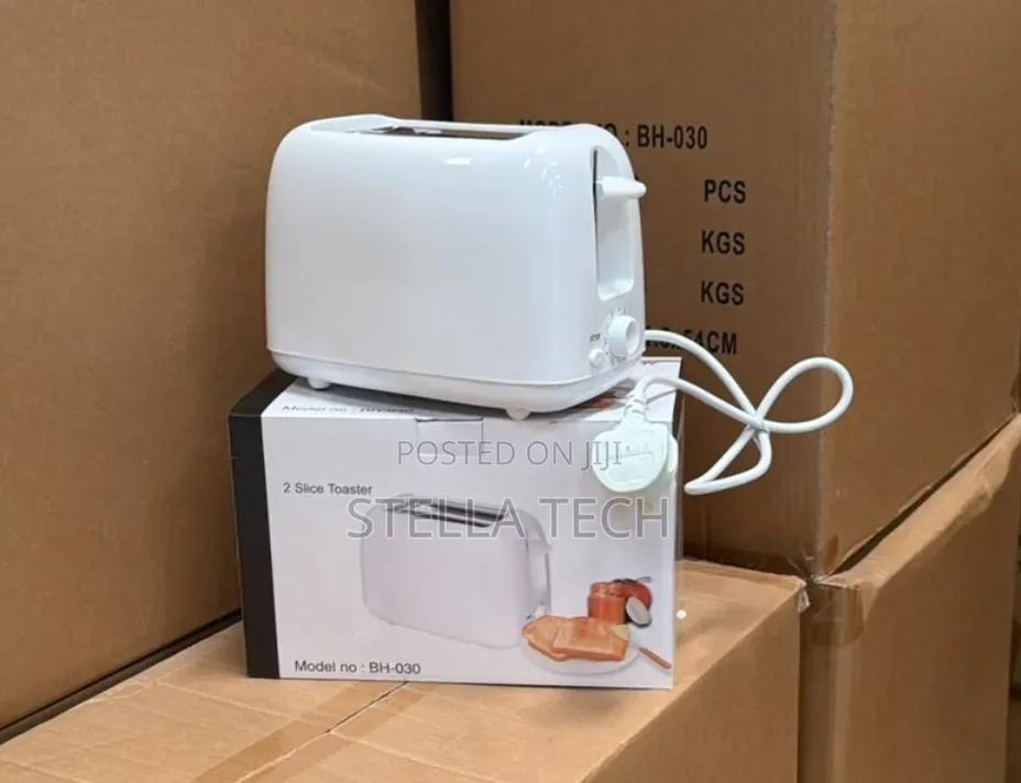 White 2-Slice Electric Bread Toaster (Model No.: BH-030)