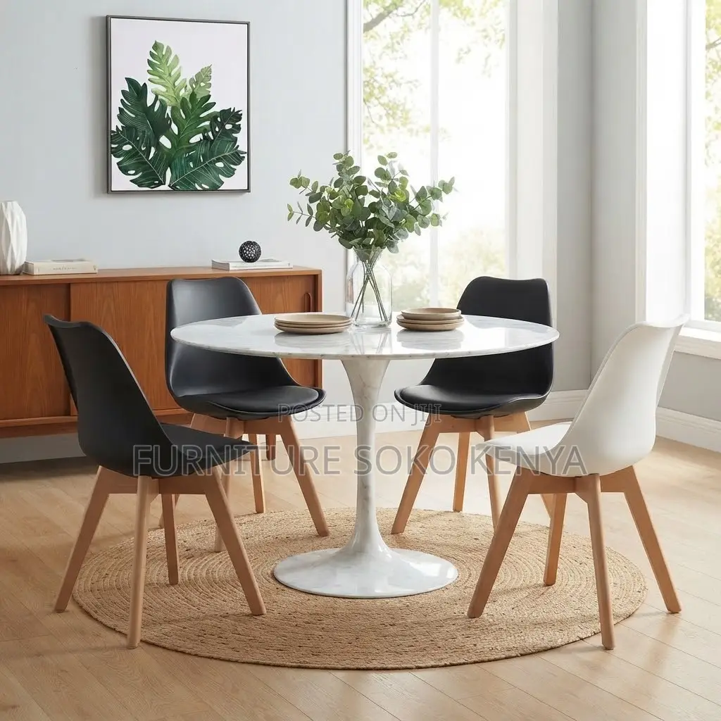 Dining Chairs; Padded Upholstered Eames Dining Chair
