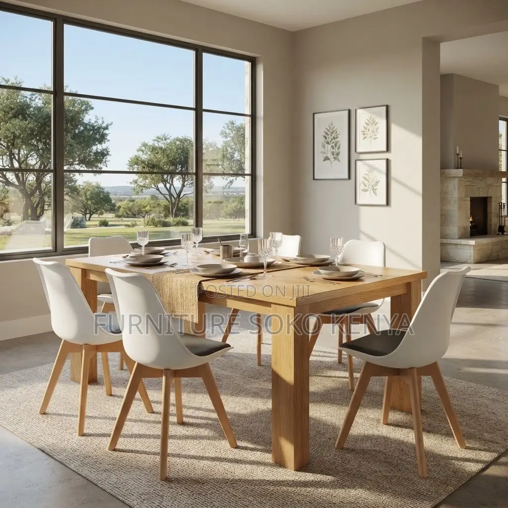 Dining Chairs; Padded Upholstered Eames Dining Chair