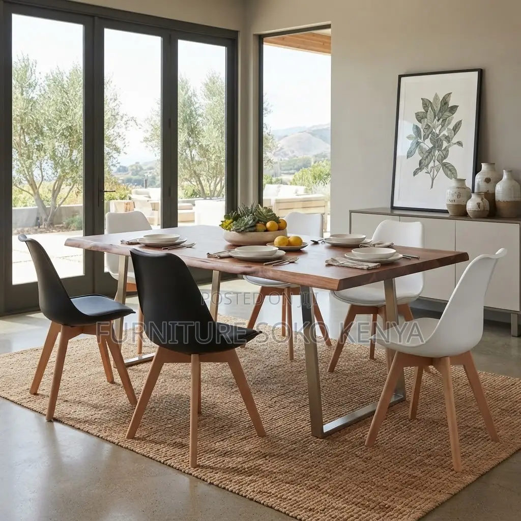 Dining Chairs; Padded Upholstered Eames Dining Chair