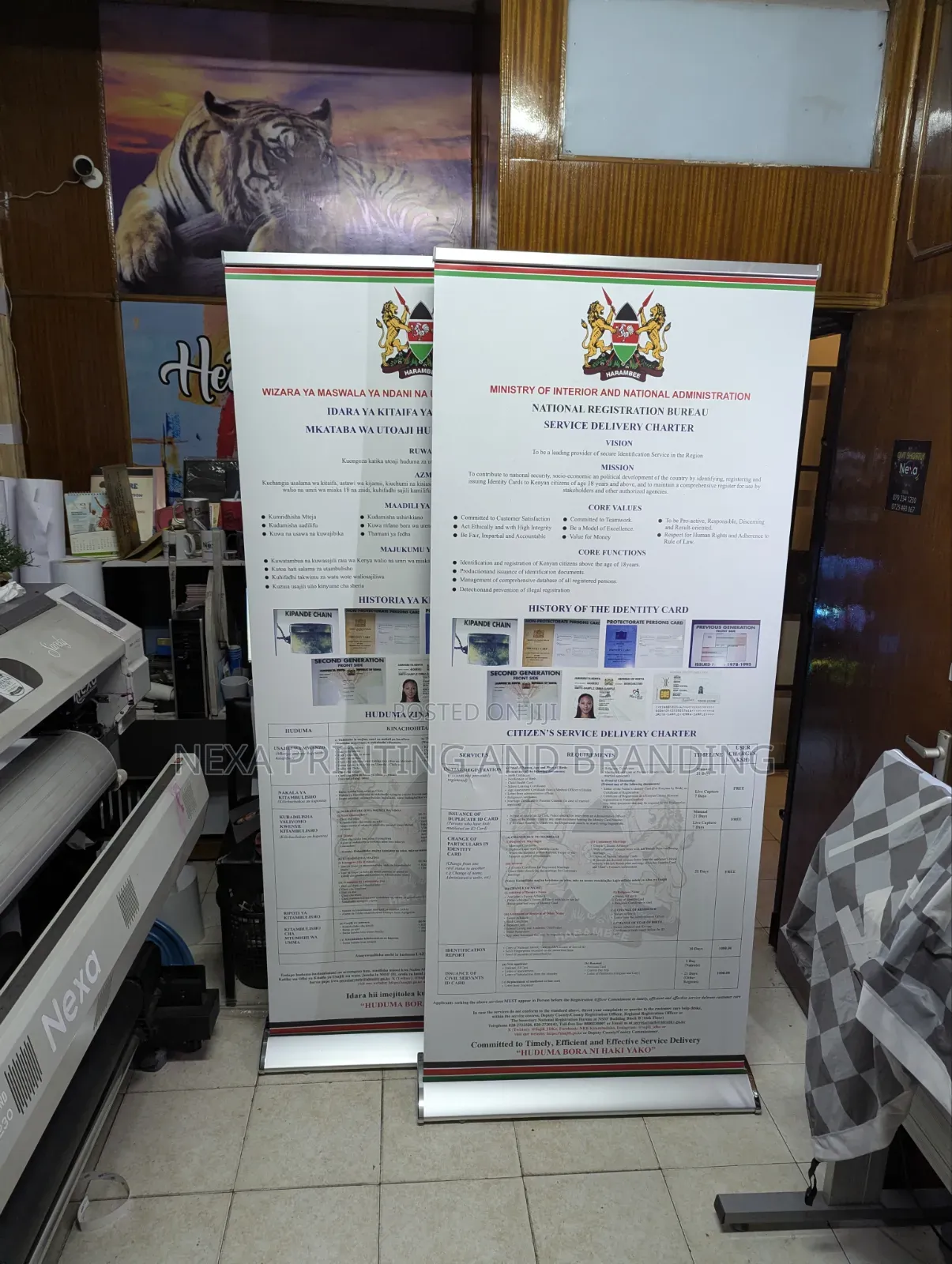 Banner Roll Up Banner Including Stand, Printing, Mounting and Bag