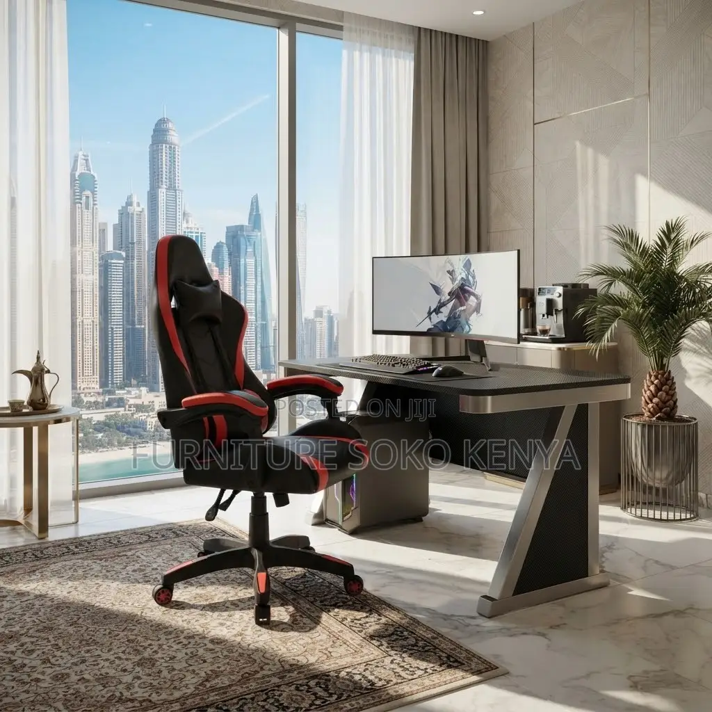 Home Office Gaming Seat | Reclining High Backrest Leather Chair