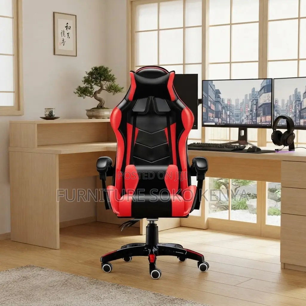 Home Office Gaming Seat | Reclining High Backrest Leather Chair