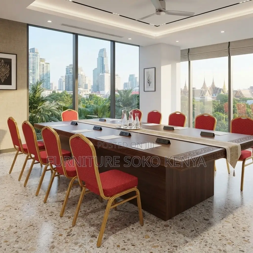 Home Office Conference Chairs | Red Stackable Seats