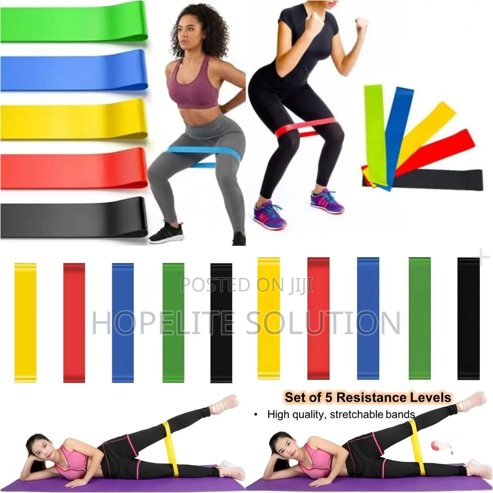 5in1 Exercise Premium Resistance Bands