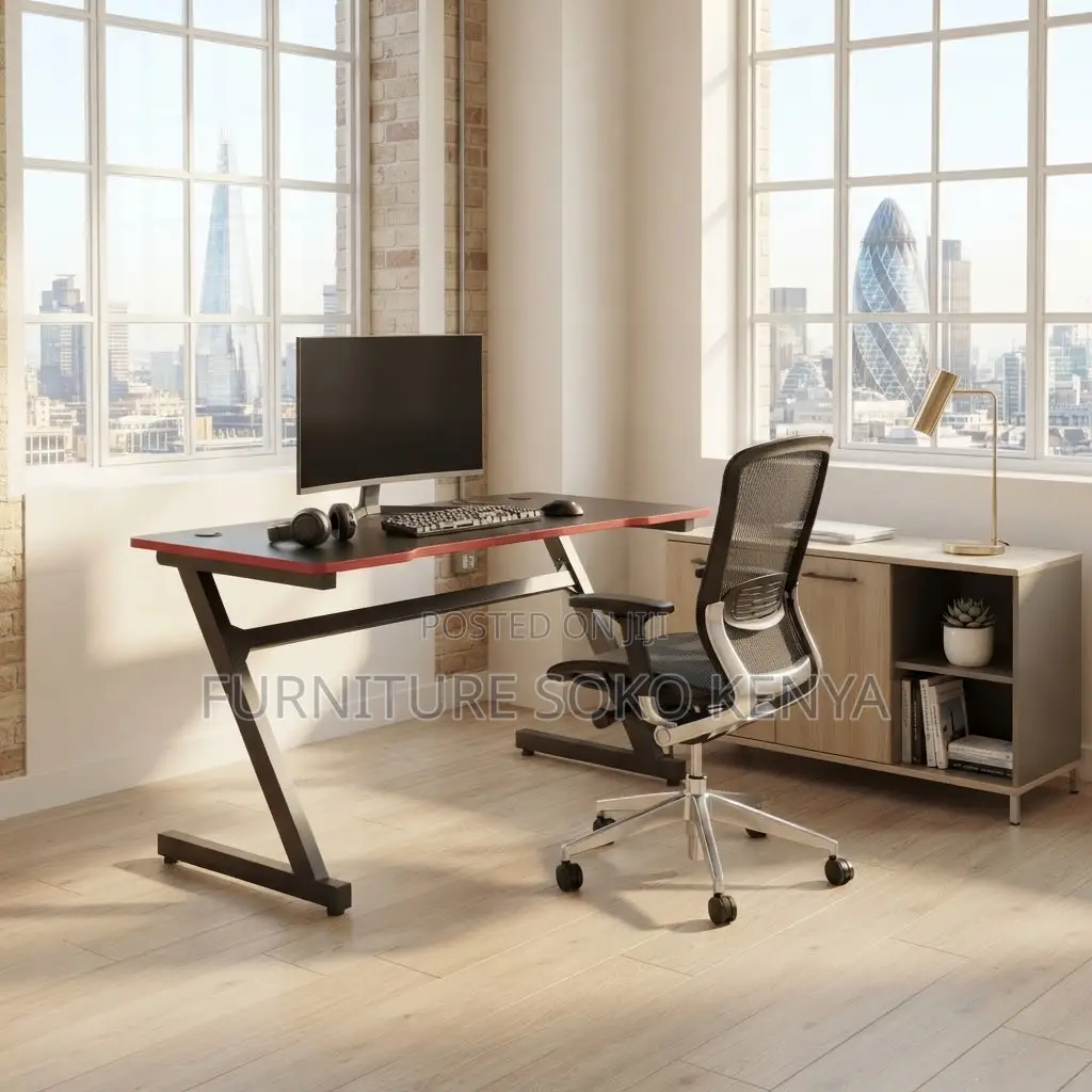 Home Studio Tables | 120CM Black Straight | Modern Gamers Desk