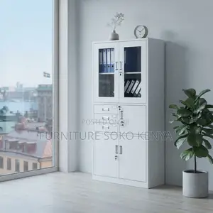 Office Modern Filing Cabinet | Two Doors Lockable Cabinet | With Safe