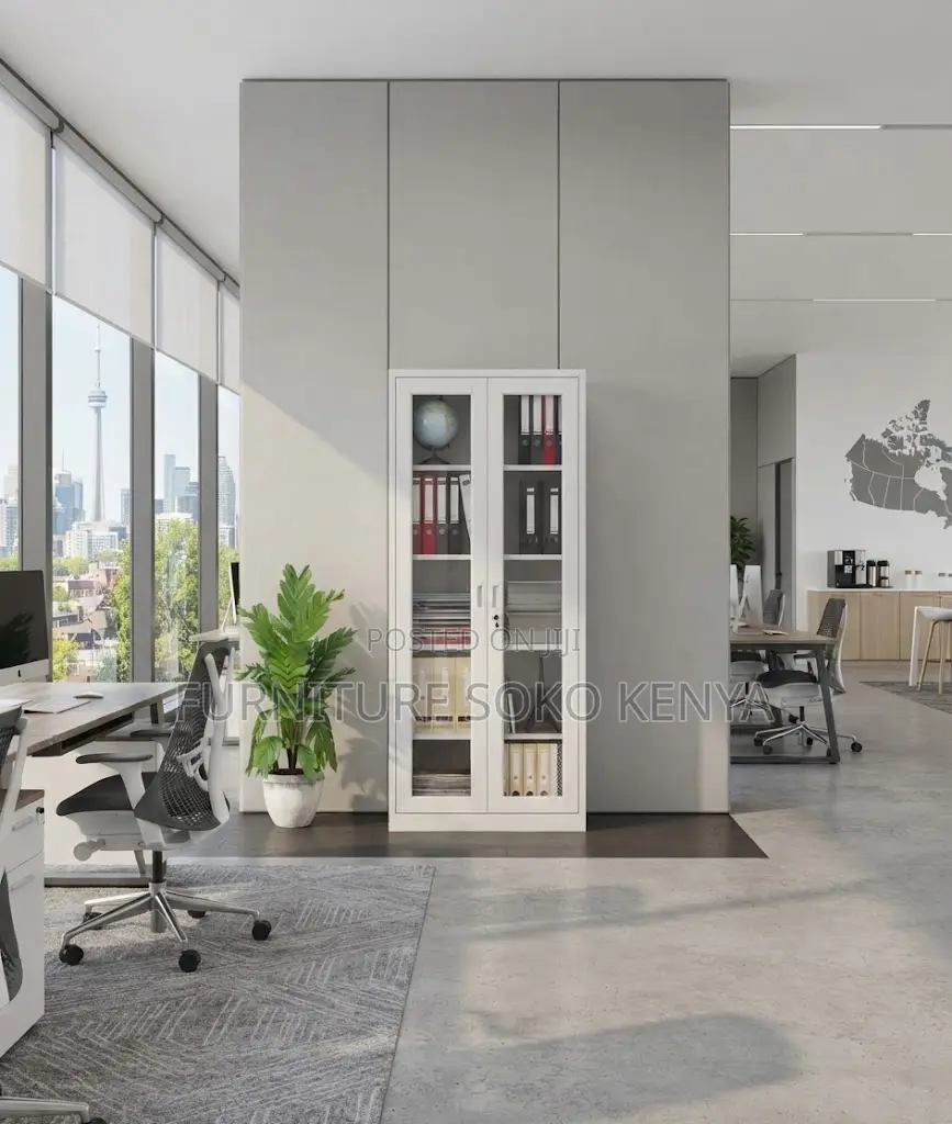 Executive Storage Cabinet | Shelves Adjustable Cabinet With Glass Door