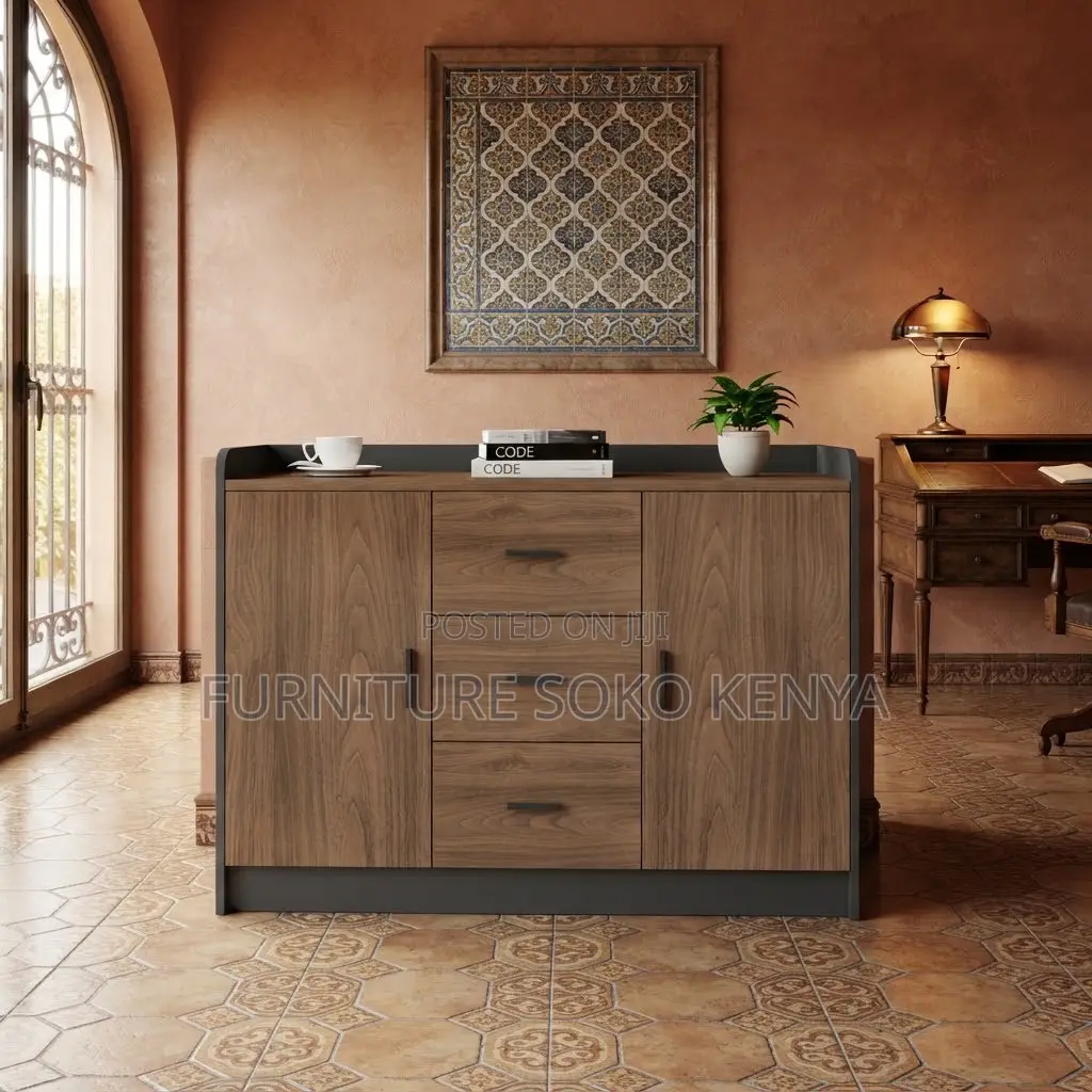 Office Modern Credenza | Executive Wooden Lockable Credenza