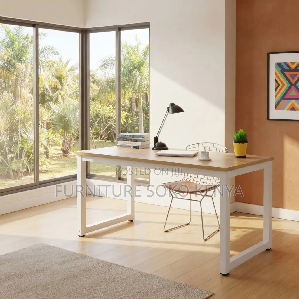 Ergonomic PC Tables | Brown Top Home Office Computer Desks