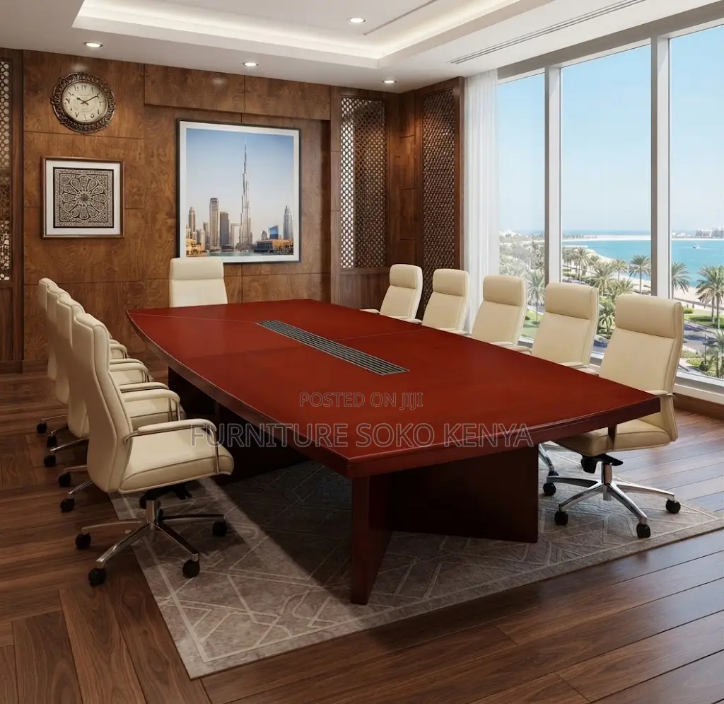 Executive Boardroom Table | 3.0 Meter High Mahogany Office Table