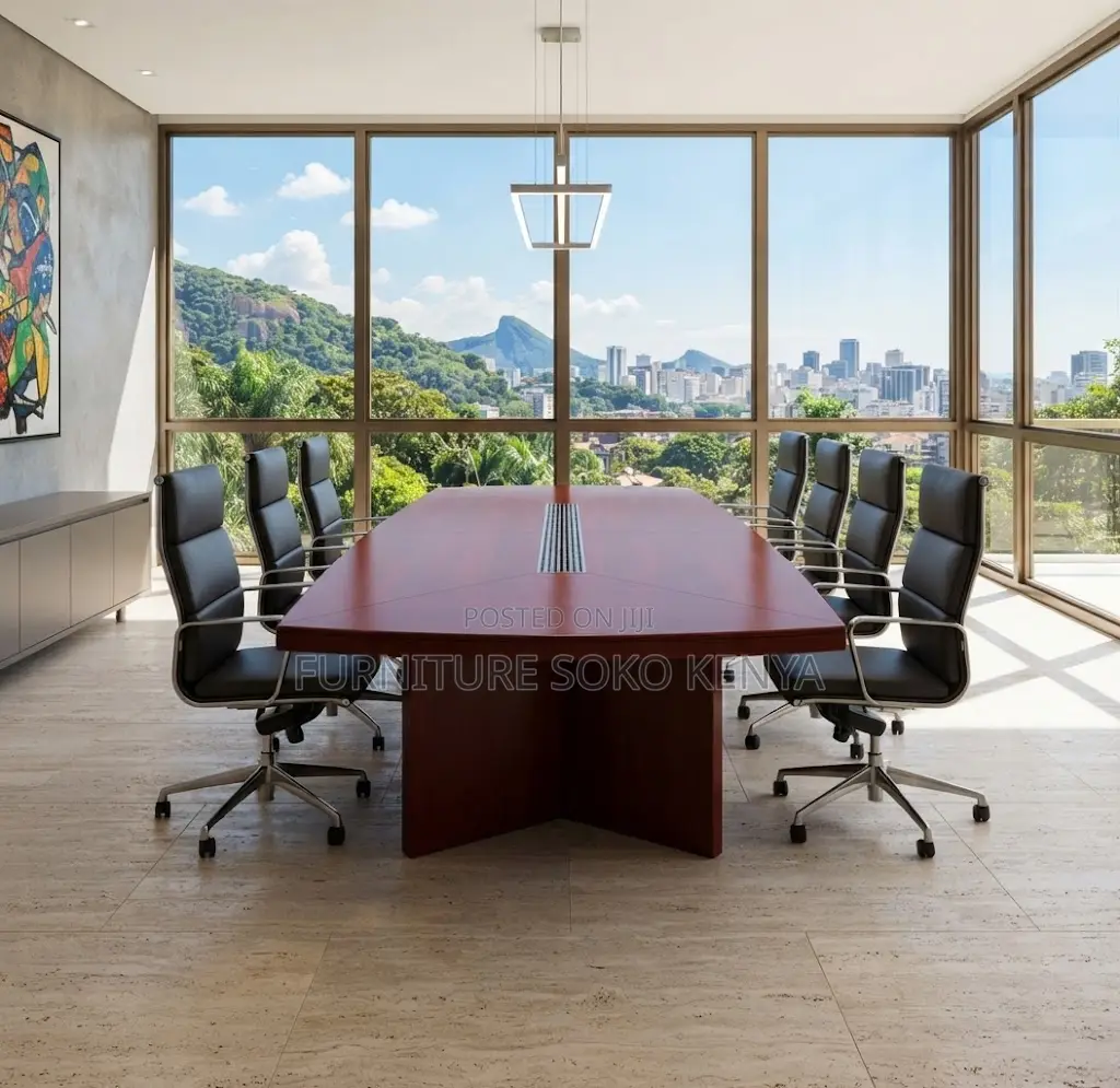 Executive Boardroom Table | 3.0 Meter High Mahogany Office Table