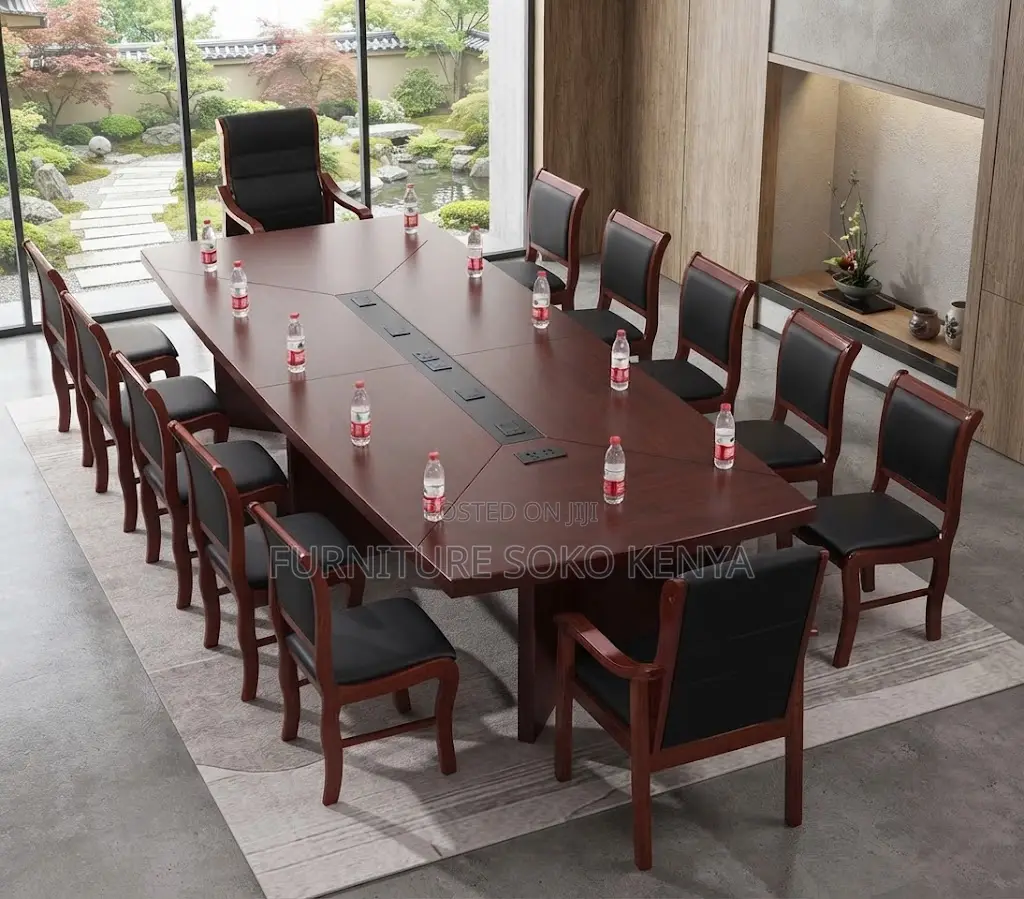 Executive Boardroom Table | 3.0 Meter High Mahogany Office Table