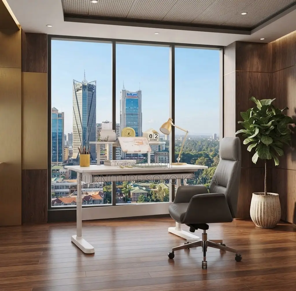 Free Standing Table | White Home Office |1200mm Manual Desk