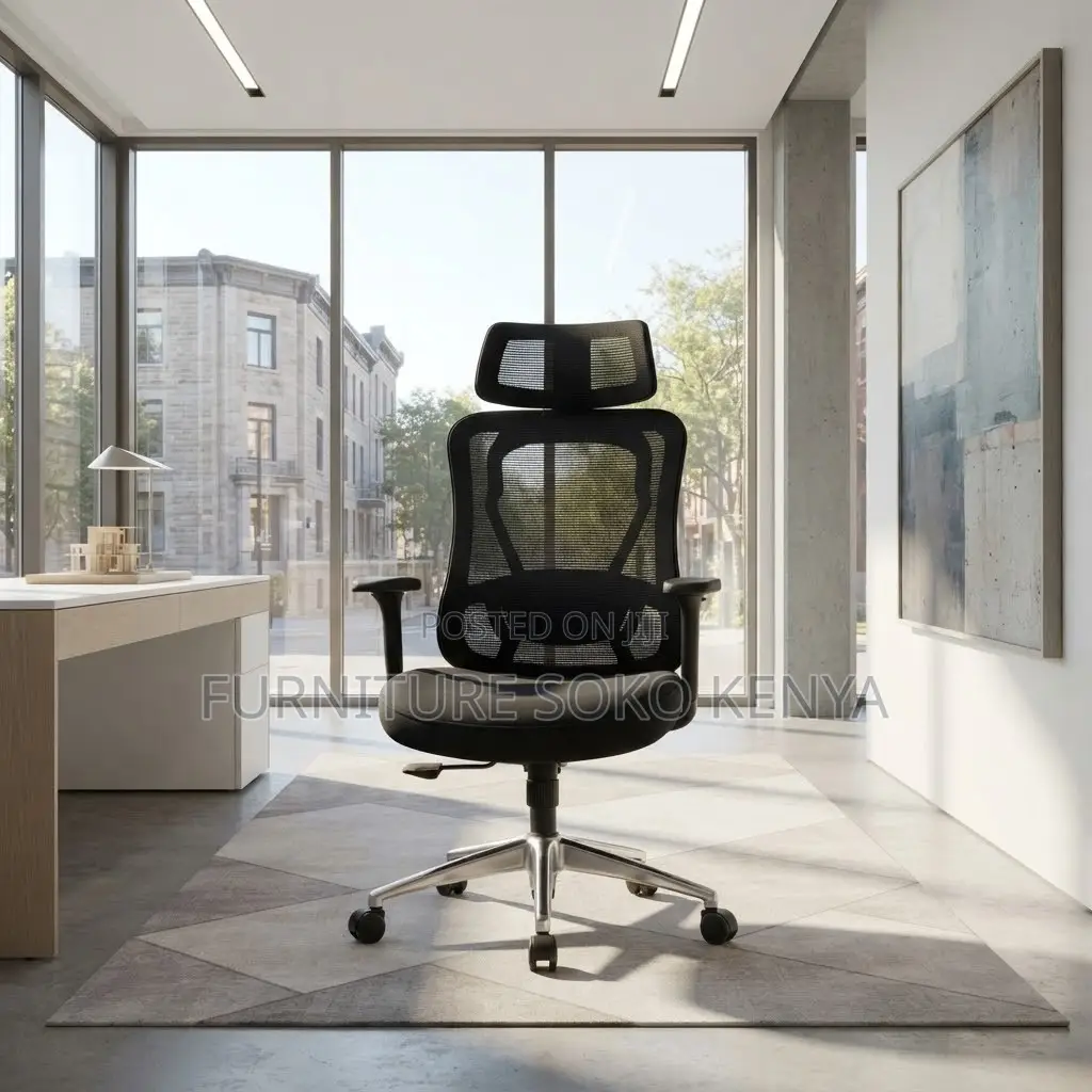 High Back Ergonomic Chairs | Executive Fabric Adjustable Seat