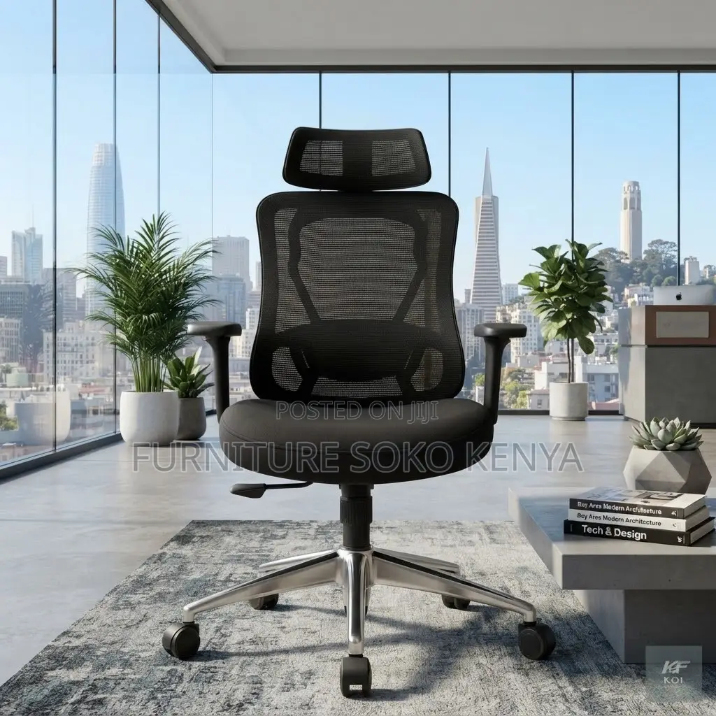 High Back Ergonomic Chairs | Executive Fabric Adjustable Seat
