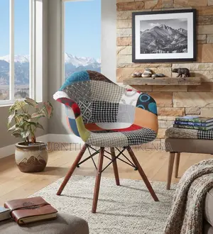 Home Dining Chair | Patched Multicolored High Dining Chair
