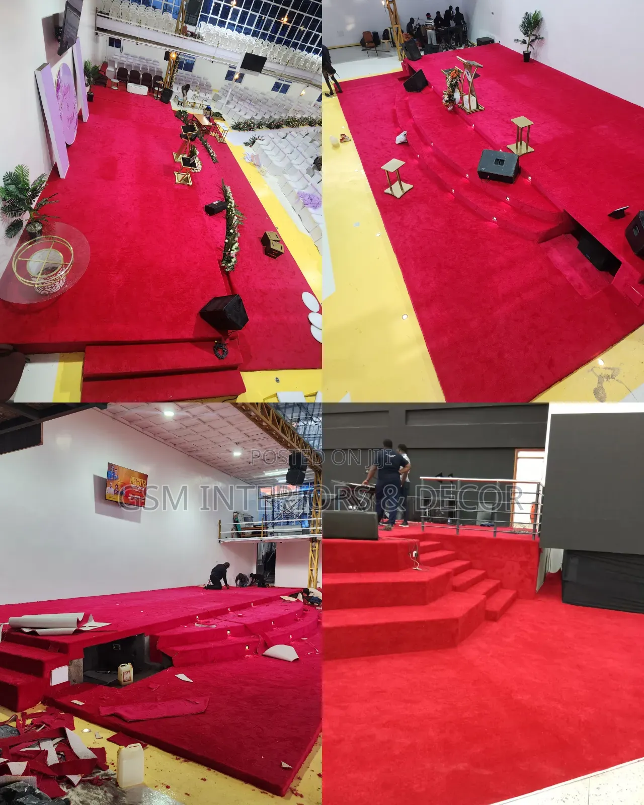 Red Office Carpets for Smart Floor Interiors