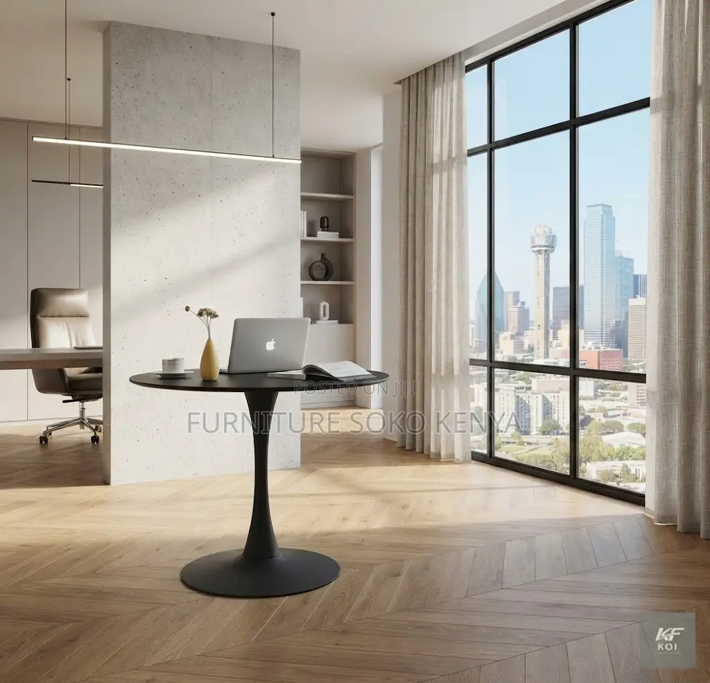 Home Office Coffee Table | Round Marble Executive Center Table