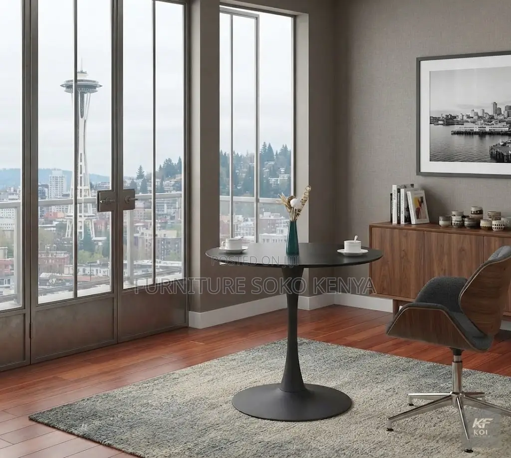 Home Office Coffee Table | Round Marble Executive Center Table