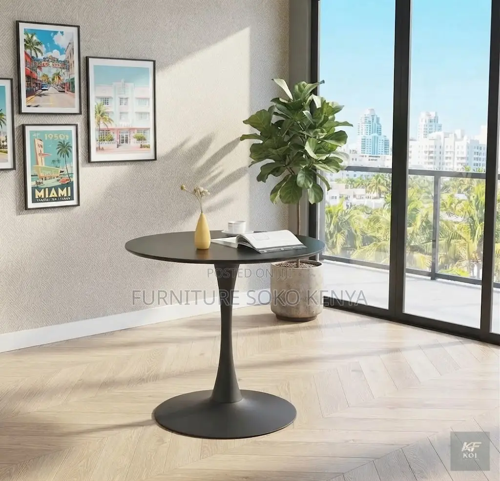 Home Office Coffee Table | Round Marble Executive Center Table