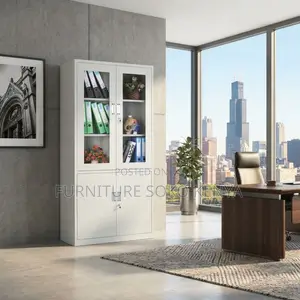 Office Document Cabinet | Two Doors Grey_White | Urban Office Cabinet