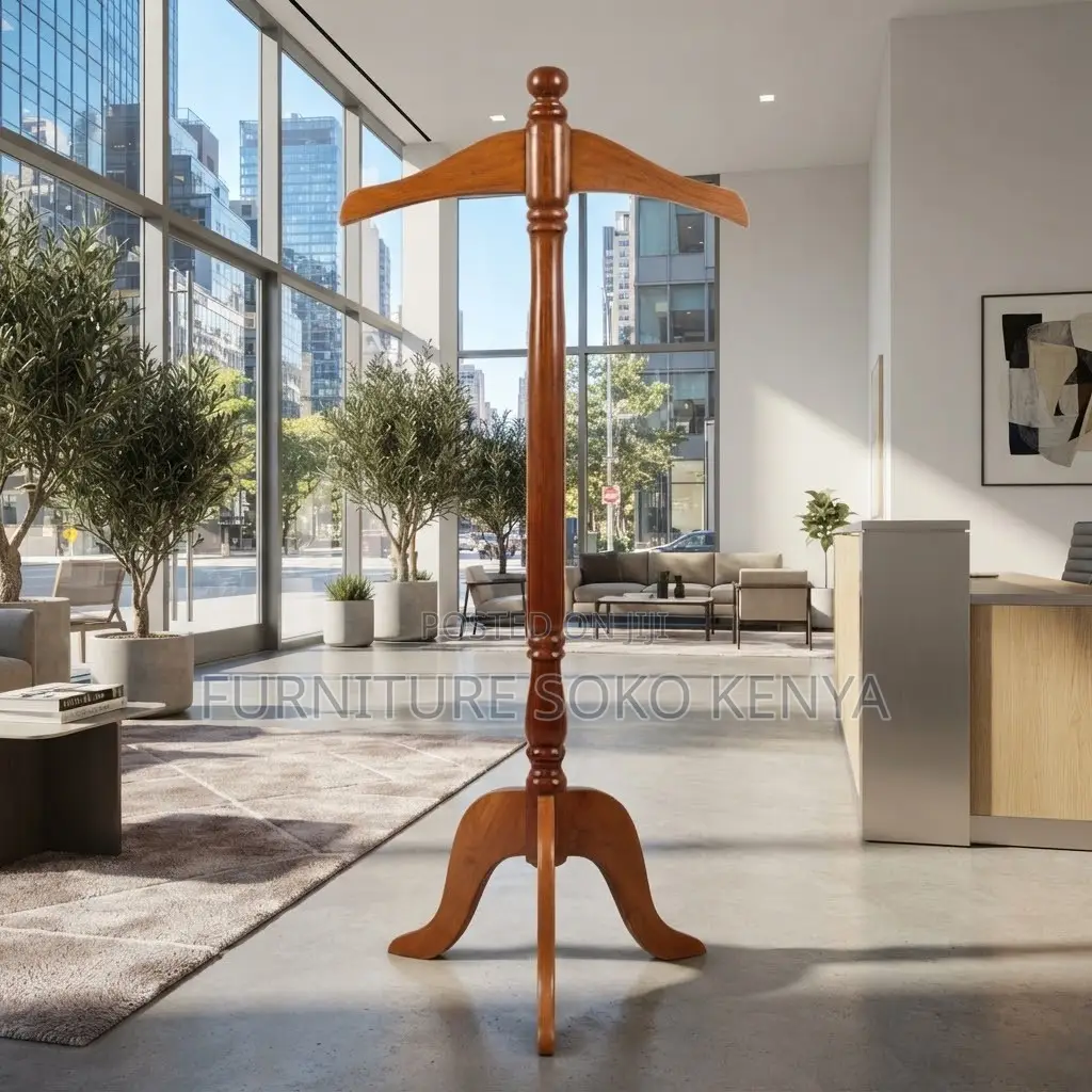 Office Coat Hangers | Executive Mahogany Office Corner Hanger