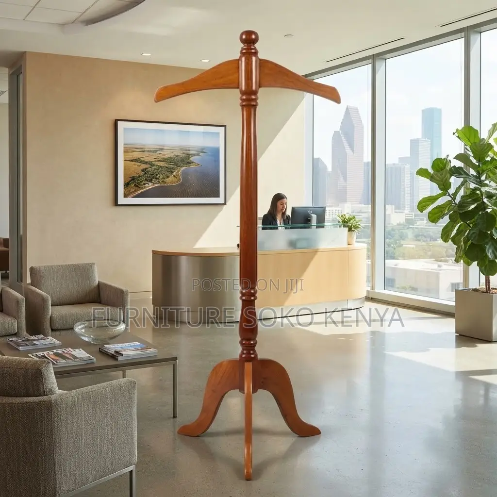 Office Coat Hangers | Executive Mahogany Office Corner Hanger