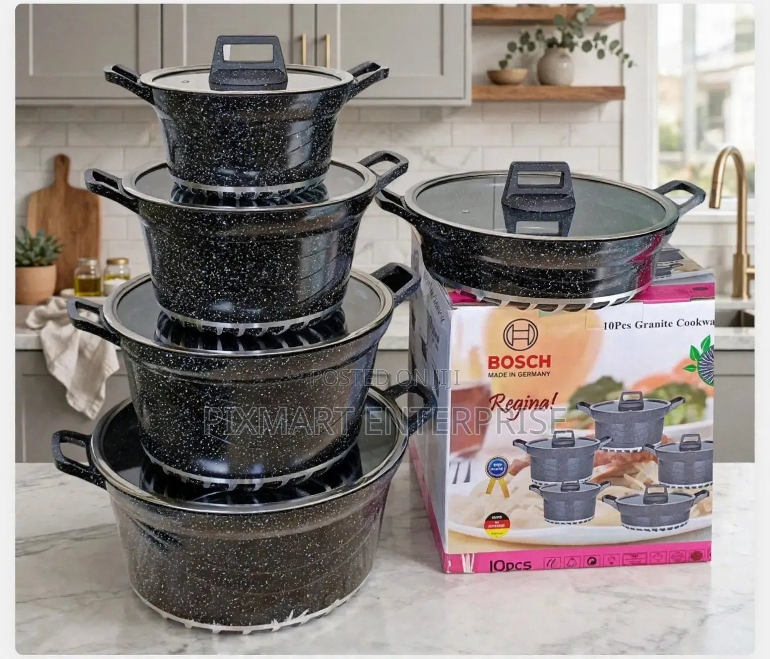 Stylish Granite Non Stick Saucepan Pot for Everyday Cooking