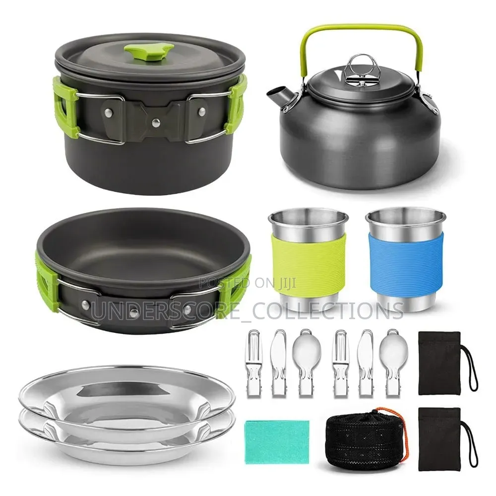 All in 1 Camping Cookware Set Equipment for 2 People